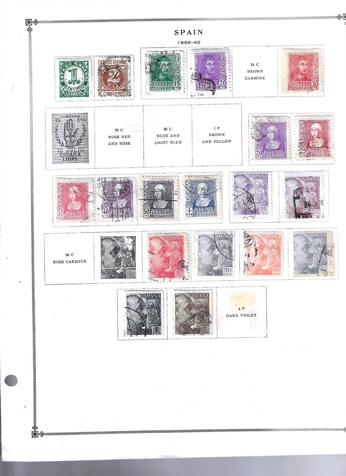 Kenr2: Spain BoB Collection from 1947 Scott Album - Image 2 of 4