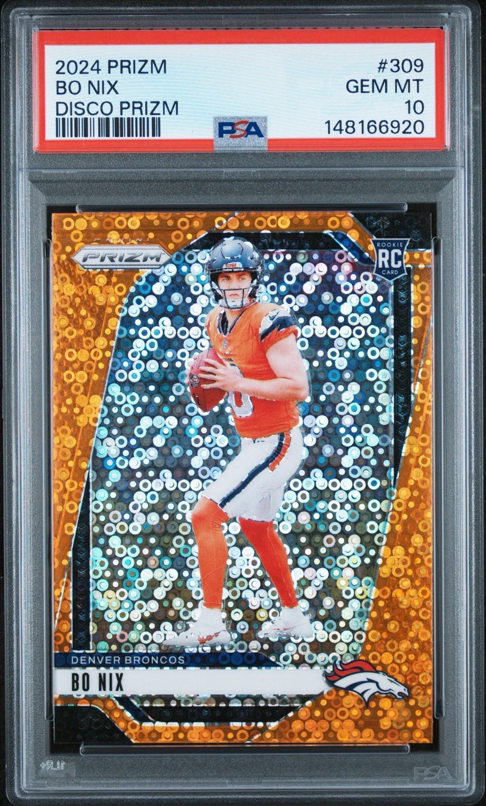 Bo Nix Panini Prizm #309 Disco