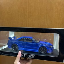 AUTOart Nissan Skyline GT-R R34 Z-Tune 1/18 Scale Blue Diecast Model