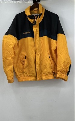 Columbia Bugaboo Full Zip Jacket Men's Large Yellow Black Outdoors