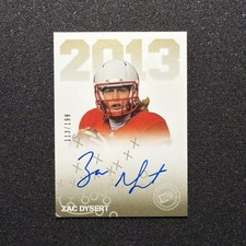 2013 Press Pass ZAC DYSERT #PPS-ZD Rookie AUTO - MIAMI OHIO FOOTBALL CARD /199 B. rookie card picture