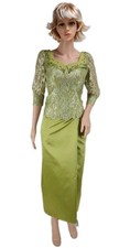 Khmer Cambodia Traditional Clothes Women Size M Green Lace Top Green Koran Silk