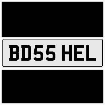 BOSS BO55 805S LOOKALIKE HELL HELEN HELS FUNNY PRIVATE CAR NUMBER PLATE BD55 HEL