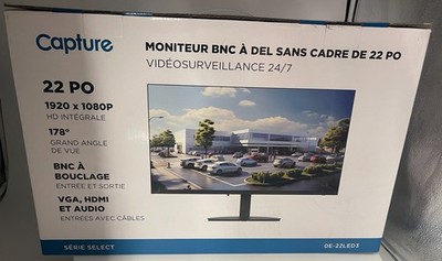 Capture 0E-22LED3 22'' Select Series BNC Frameless FHD LED Monitor 1920 x 1080