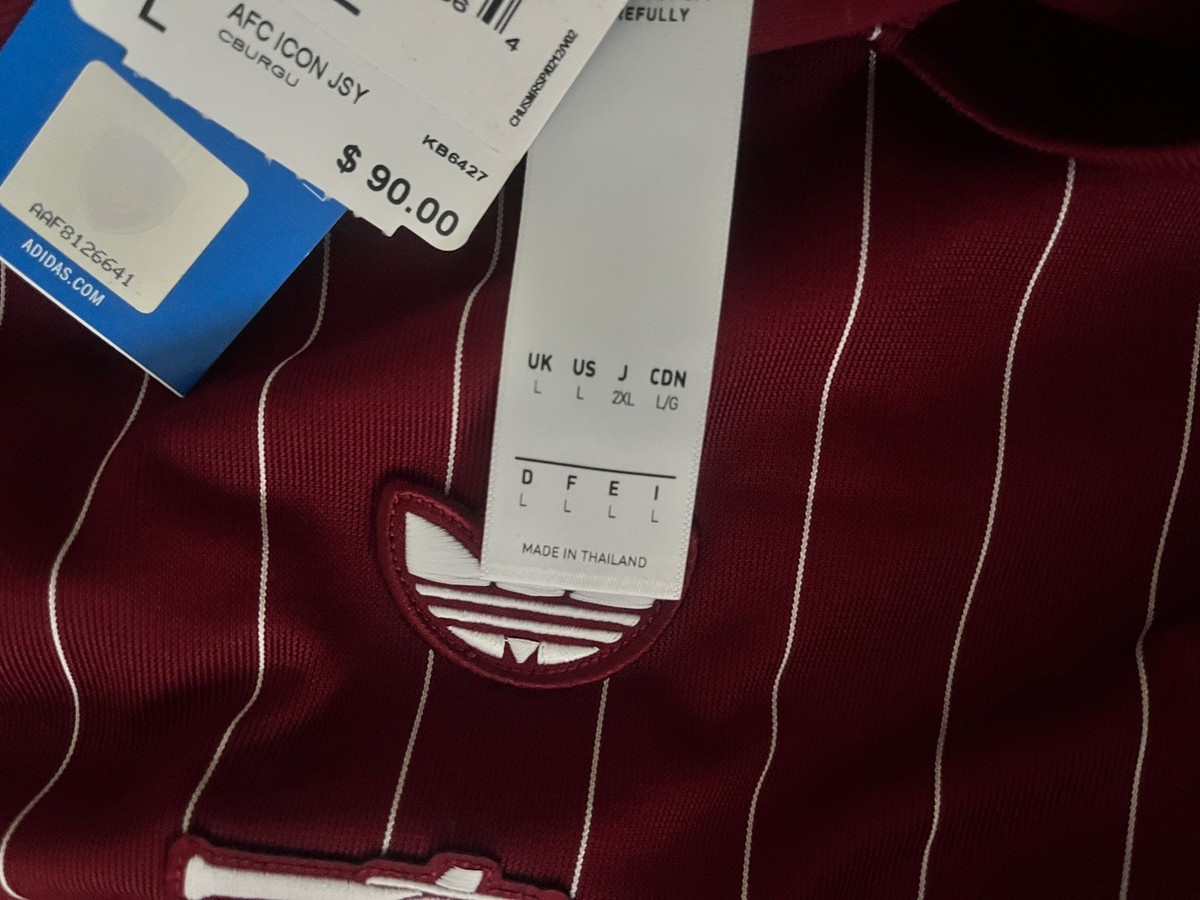 Adidas Arsenal Terrace Icons 25/26 Men's L Player Edition Burgundy