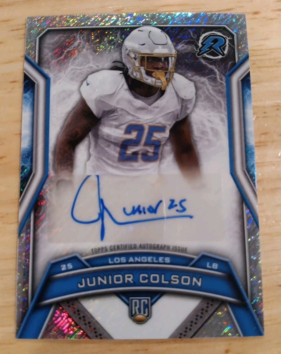 Junior Colson Topps Resurgence Rookie Signatures #RRSJC Aqua Surge