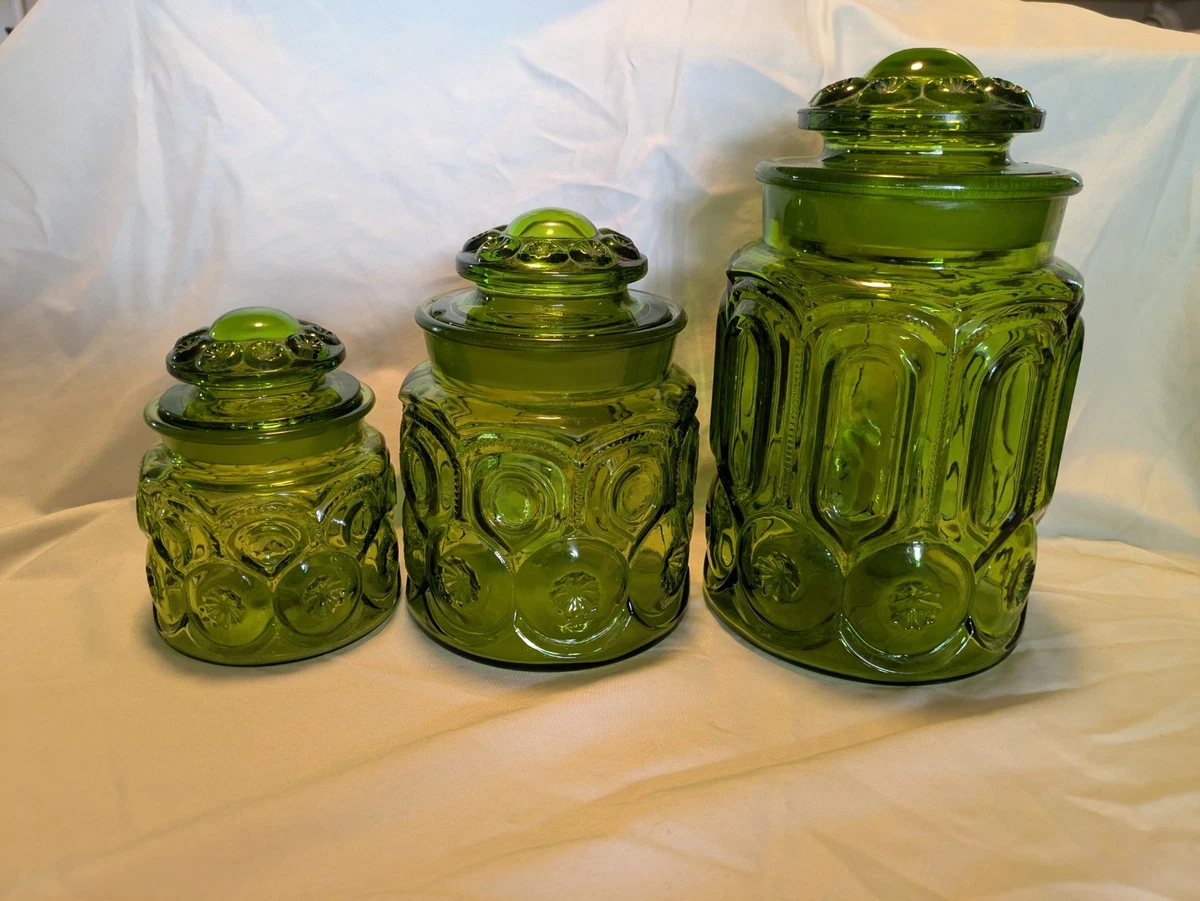 Star Canister Set In L.E. Smith 40s, 50s, 60s Glassware | eBay