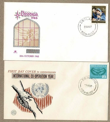 Australia 1965 WCS Royal FDC Cover x2  NSW Postmark Zetland  Unaddressed