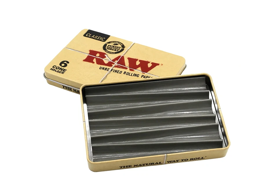 RAW Cone Hülle Metall – Tin Case für 6 Cones King Size – Original RAW Joint Hül