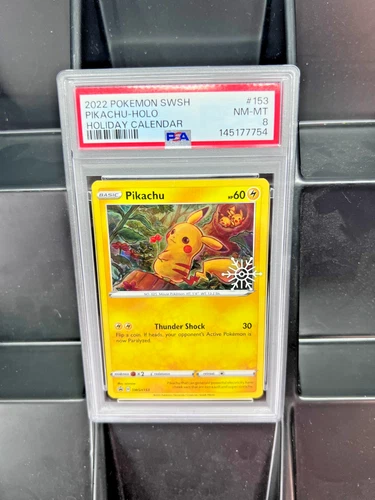 Pikachu - (Holiday Calendar) SWSH153 SWSH: SWSH Promo Cards Holo NM-MT PSA 8