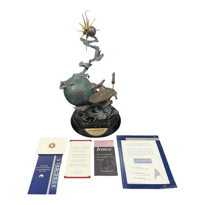 Franklin Mint USS Enterprise NCC-1701 Bronze 1999 Statue #574/1701 w/ COA Base