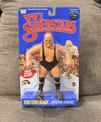 LJN WWE Superstars Series 2 King Kong Bundy 8  Blue Card Retro Figure   IN HAND