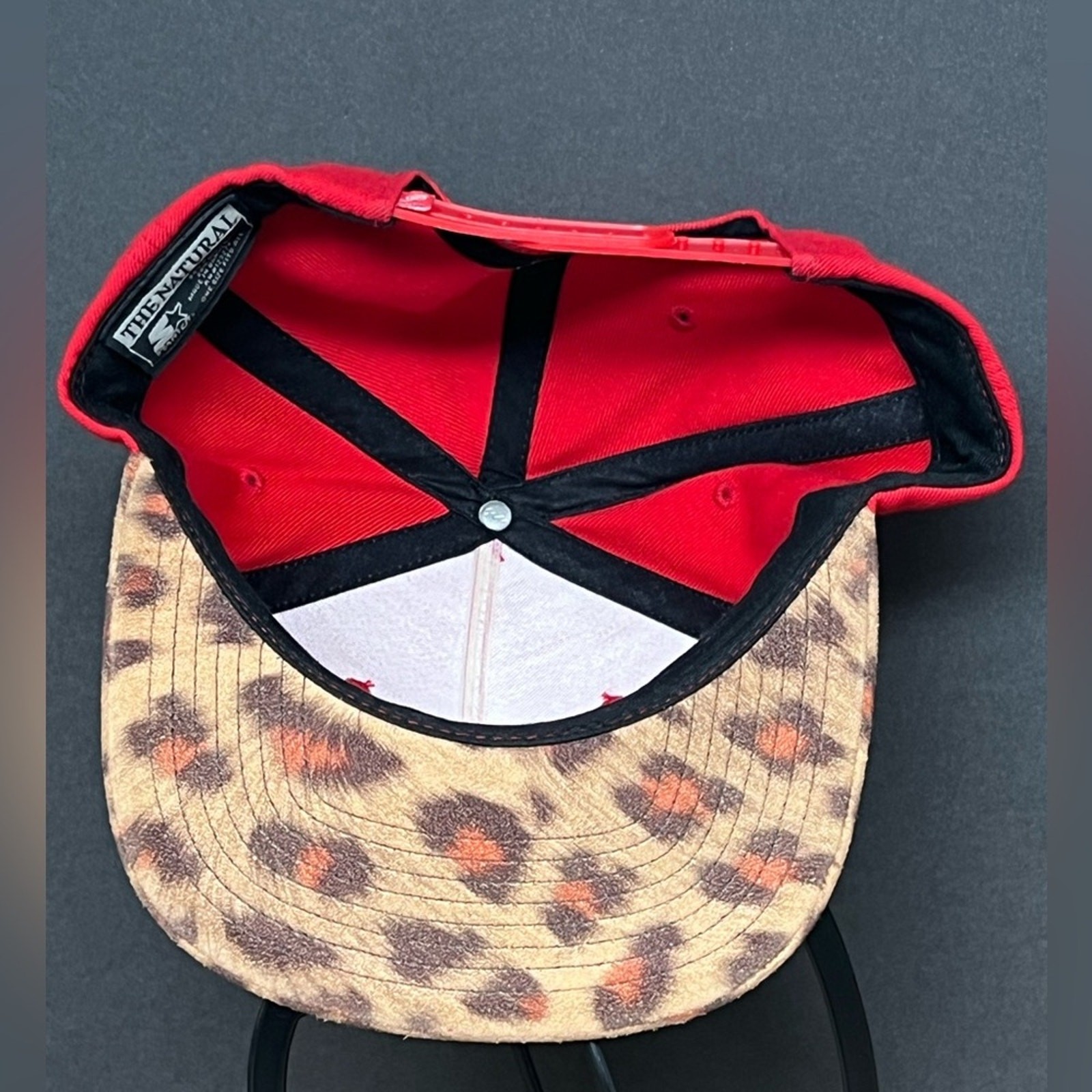 Primitive Hat Cap Snap Back Red Leopard Print Woo… - image 6