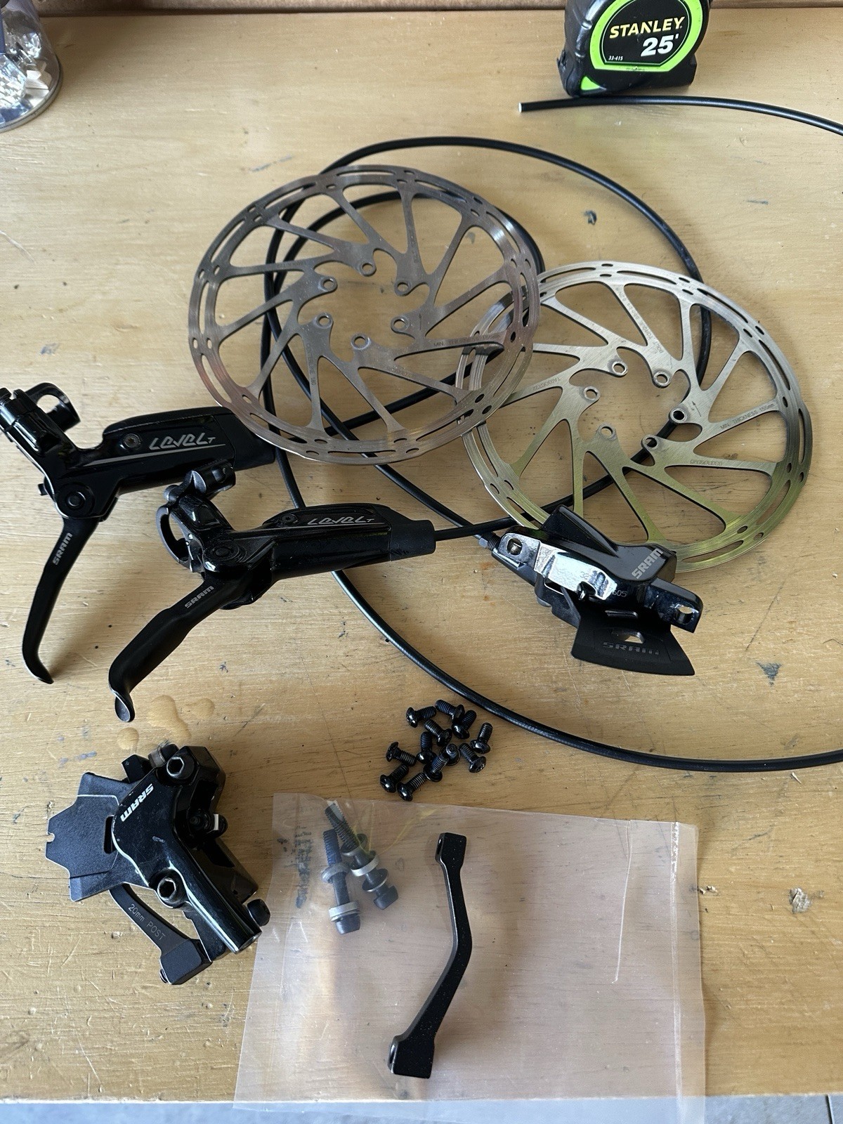 SRAM Level T Hydraulic Disc Brakes MTB Front and Rear with 1
