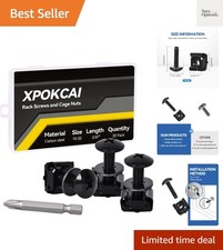 30-Pack 10/32 Set Rack Screws with Nylon Washers and Cage Nuts for Server Rac...