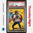 2023 TOPPS COMPOSITE #189A CJ STROUD FINEST GOLD REFRACTOR RC ROOKIE /50 PSA 10