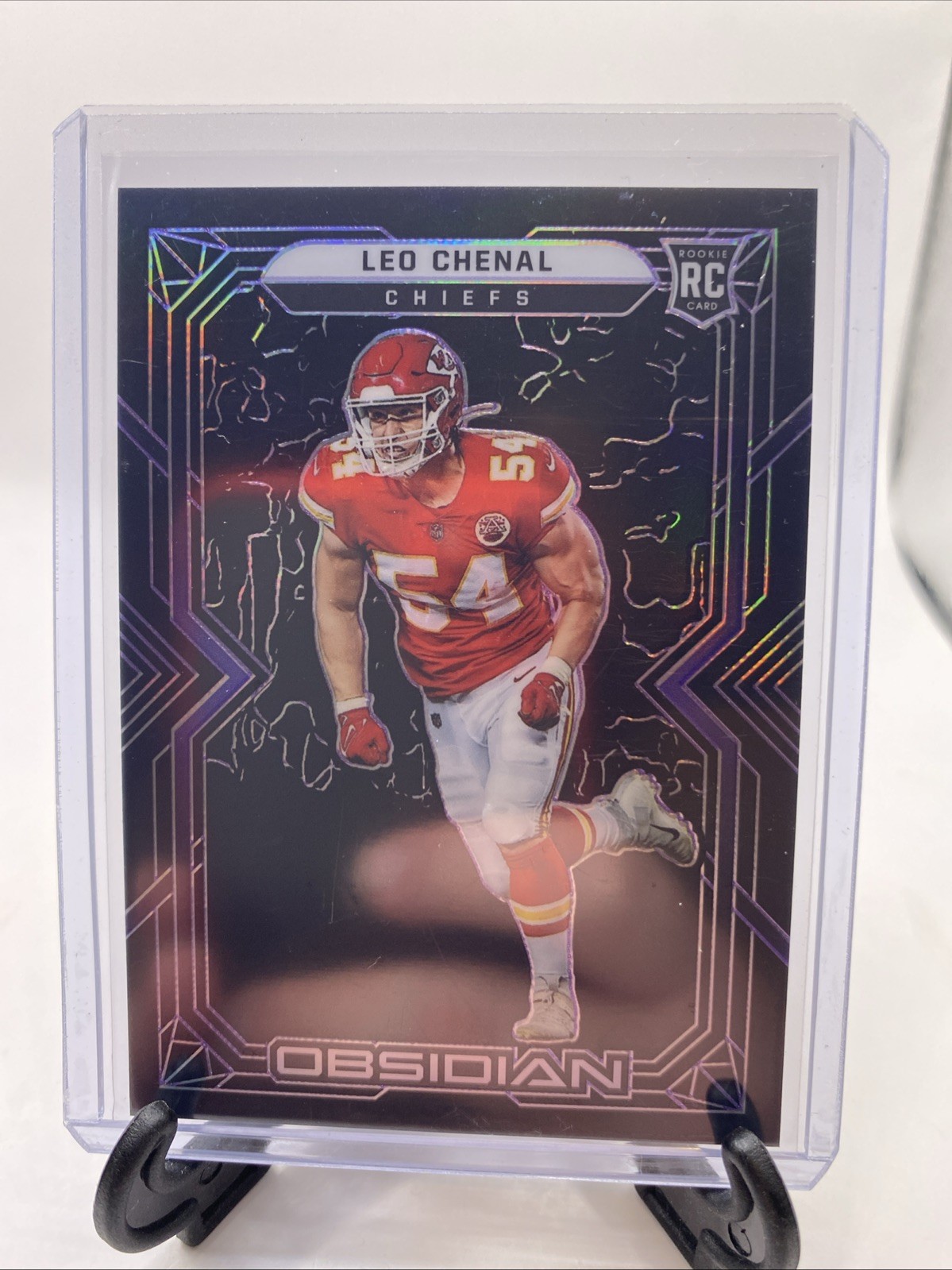 Leo Chenal Panini Obsidian #184 Electric Etch Purple Flood