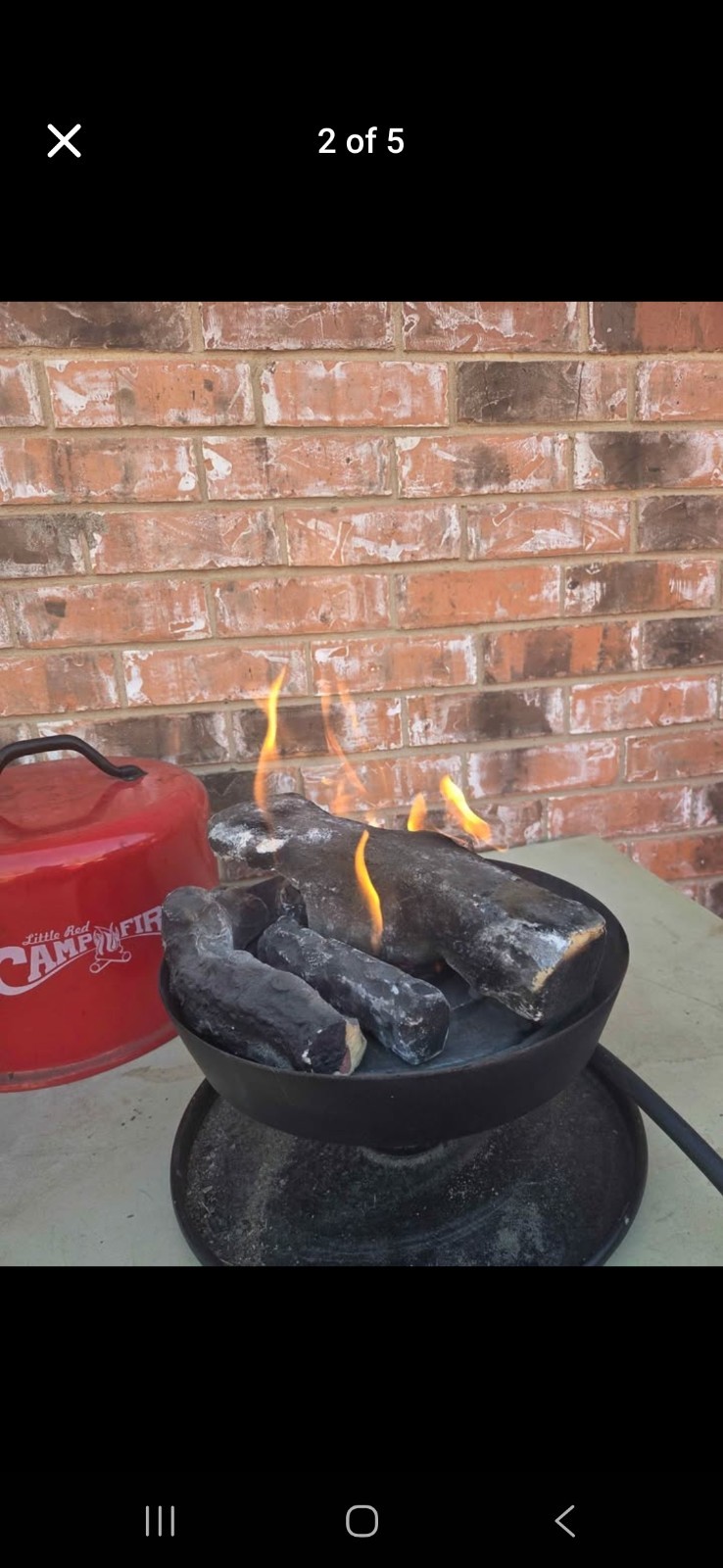 Camco Little Red Campfire Portable Propane Campfire