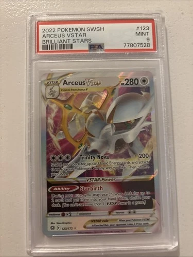 2022 Pokemon Trading Card Game Brilliant Stars Arceus Vstar PSA 9 Mint 123/172