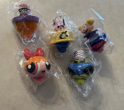 2003 Kellogg s Cereal Spinning Tops Lot of 5 Cartoon Network NIP
