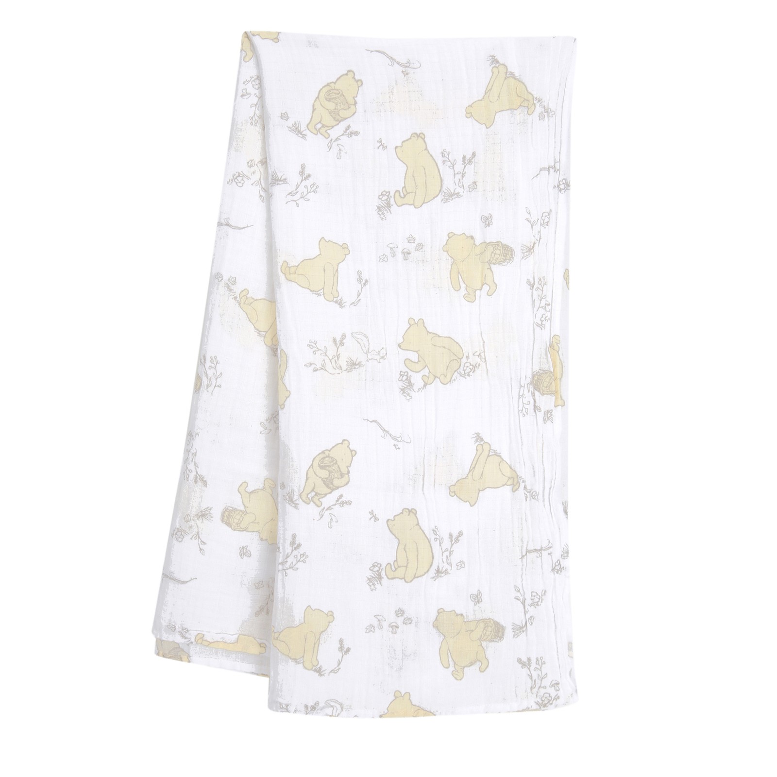 Lambs & Ivy Disney Baby Winnie the Pooh Swaddle Blanket & Plush Toy Gift Set