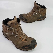 Oboz Bridger Mid Shoes B Dry Waterproof Hiking Boots Wide Mens Size 10.5 W Brown