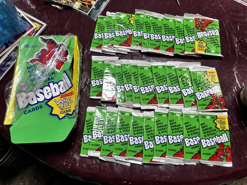 Rare Vintage SEALED Baseball Box FUN STUFF Wacky At Bats 35 Packs Trading Cards - Picture 1 of 2