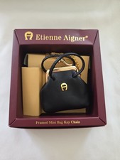 Vintage Etienne Aigner Framed Mini Bag Key Chain Coin Purse New In Box