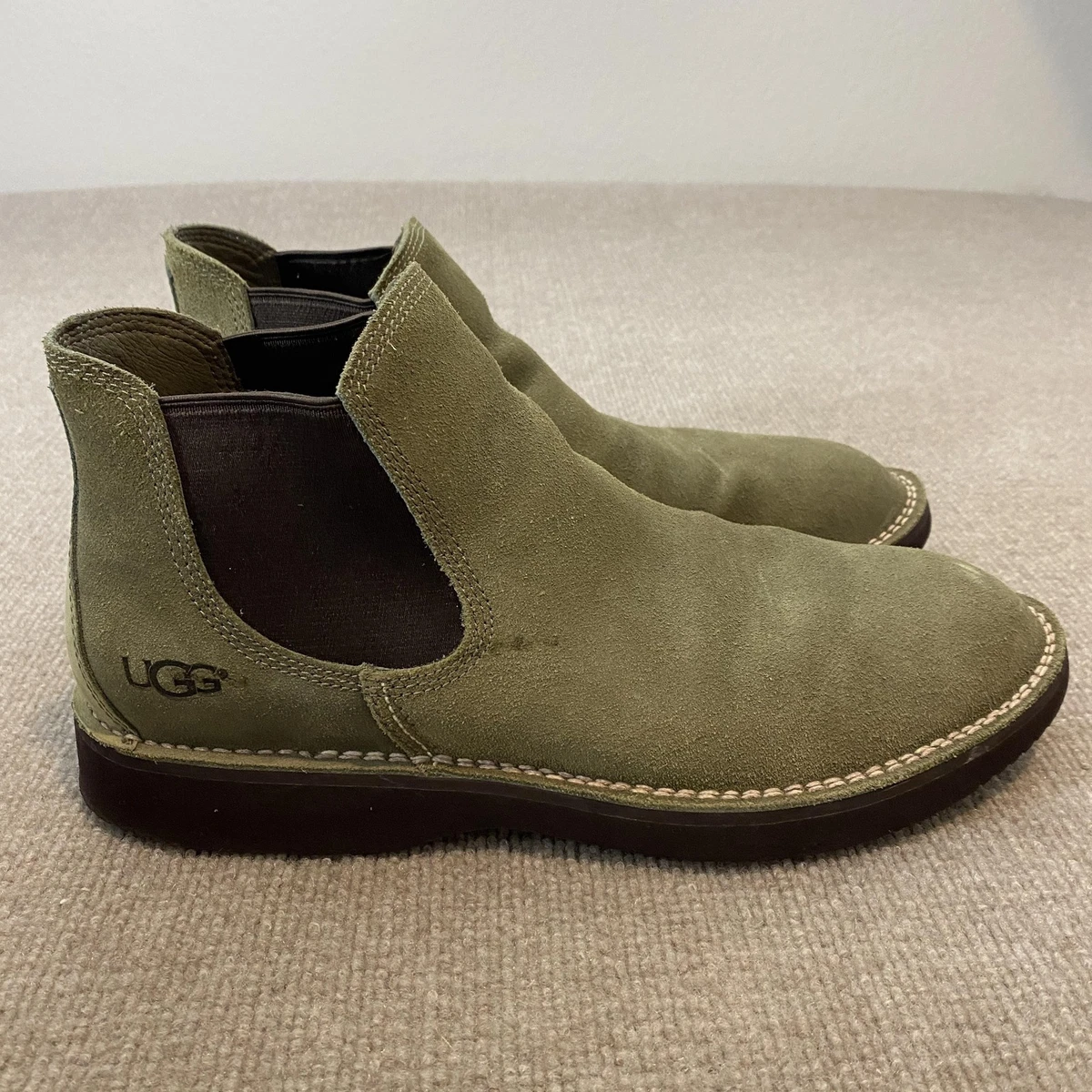 UGG Men\'s Suede Mid-Calf Boots in Dark Green UGG Men Neumel Snapback Chukka Boots MOSS GREEN Size 9 New  main image 2