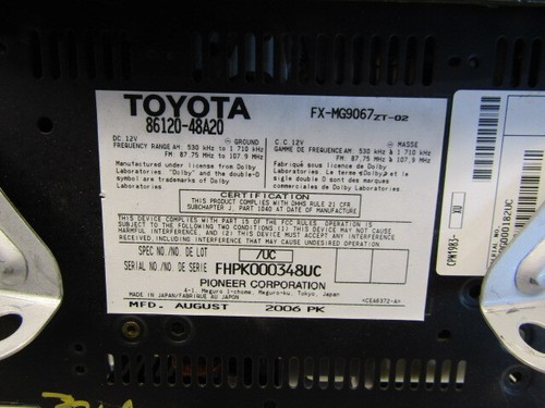 2006-2009 Lexus RX350 AM FM CD Cassette Radio Receiver OEM LKQ - Picture 3 of 6