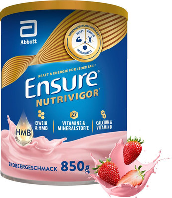 Ensure NutriVigor Erdbeere Nahrungsergänzungsshake Protein 27 Vitamine C D 850g