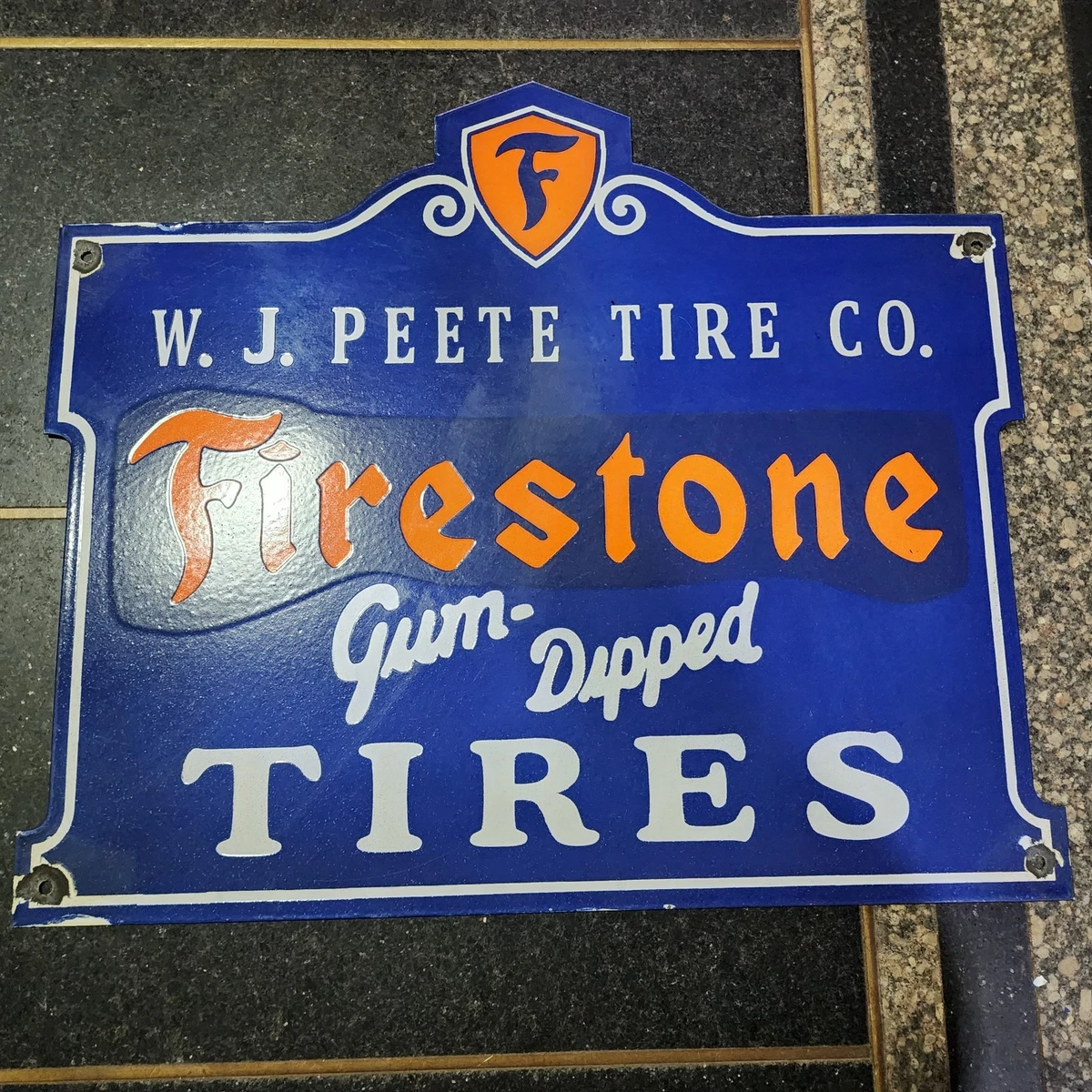Firestone Tire Sign Indiana Original Advertising Signs (1930-1969