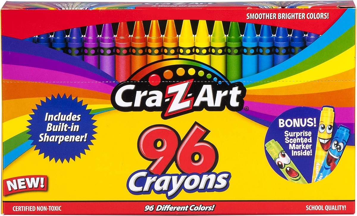 Cra-Z-Art 96ct Crayons in Flip-Top Box with 96 Count (Pack of 1