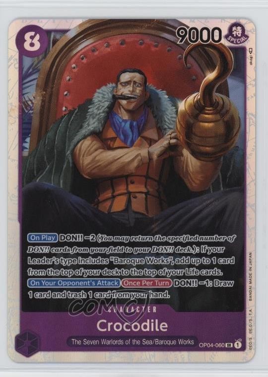 2023 One Piece Card Game: Kingdoms of Intrigue OP04 SR Crocodile #OP04-060