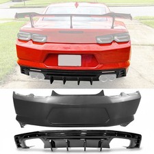TÜV - HECKSTOßSTANGE + DIFFUSOR - GLÄNZEND SCHWARZ (CAMARO 2019-2023)