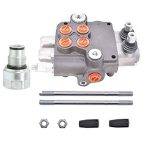 Hydraulic Control Valve 21 GPM 3600 PSI 2 Spool Double Acting w/conversion plug