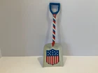 Vintage Ohio Art Metal Toy Shovel Red, White & Blue Theme 12”