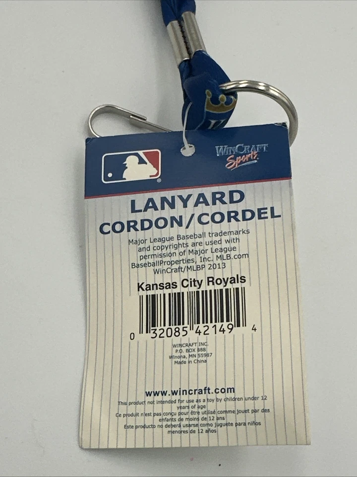 Kansas City Royals Lanyard WinCraft MLB Licensed Blue 17” Keychain – NWT - Image 2 of 4