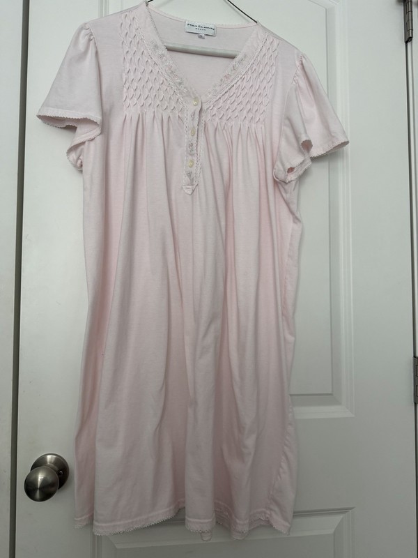 Miss Elaine Nightgown Women's 2XL Light Pink Short V-Neck Pullover