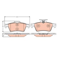 Bremsbelagsatz Scheibenbremse TRW GDB2086 Cotec FüR Vauxhall Volvo Chevrolet