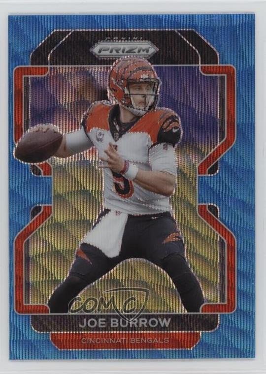 2021 Panini Prizm Blue Wave Prizm 90/199 Joe Burrow #273 1d59