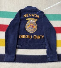 Vintage 80s FFA Future Farmers Of America Corduroy Cord Jacket Women  s Small XS