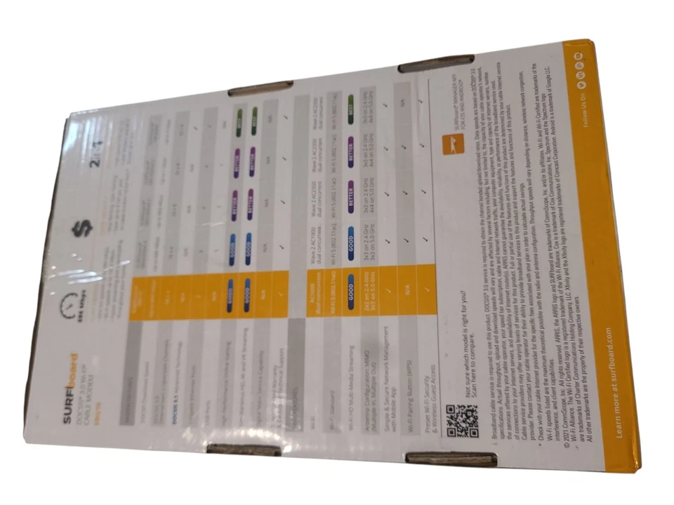 ARRIS SURFboard SBG10 DOCSIS 3.0 16 x 4 Gigabit Cable Modem & AC1600 Wi-Fi 5 - Image 2 of 4