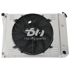 3row Aluminum Radiatorshroud16fan For 1968-74 Chevy Nova 1975-1987 El Camino