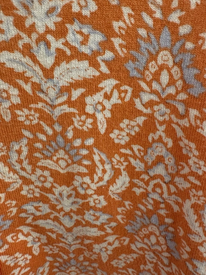 Cardigã feminino J McLaughlin laranja Lt Wt tamanho G botão para baixo algodão modal suéter - Imagem 4 de 4