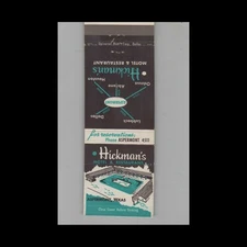 Matchbook Cover Hickman's Motel & Restaurant Aspermont TX