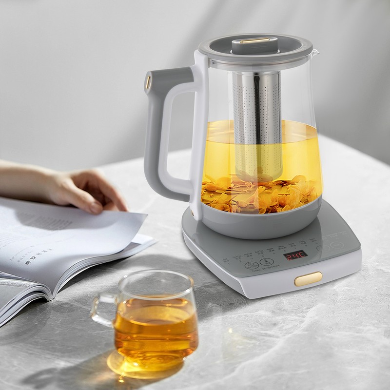 800W 1.8L Electric Kettle Glass Water Boiler Fast Boiling Tea Kettle 40-90??C