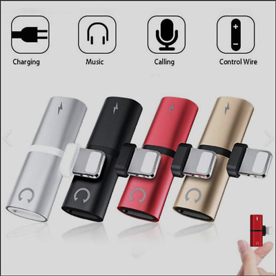 Audio Splitter 2-in-1 Adapter Musik Laden für iPhone Plus 6 7 8 X 11 12 Pro iPad