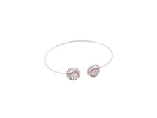 Crystal Enamel Baseball Ball Tip Cuff Bracelet ~ Gift Idea!