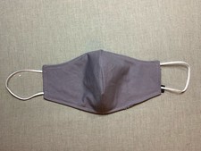 Hand Made Face Mask Size Medium Measures 4.25 X 8.25in Gray